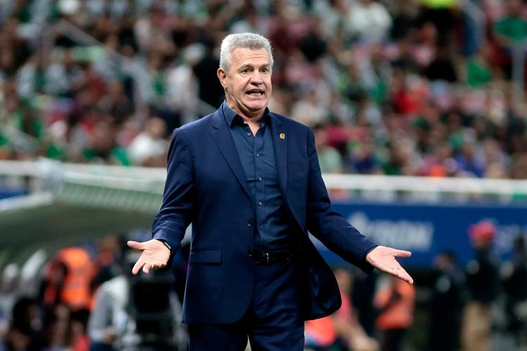 Mexico's coach Javier Aguirre gestures during the international friendly match between Mexico and Ecuador at the Akron Stadium in Zapopan, Jalisco state, Mexico on October 14, 2025. (Photo by Ulises Ruiz / AFP) (Photo by ULISES RUIZ/AFP via Getty Images)
